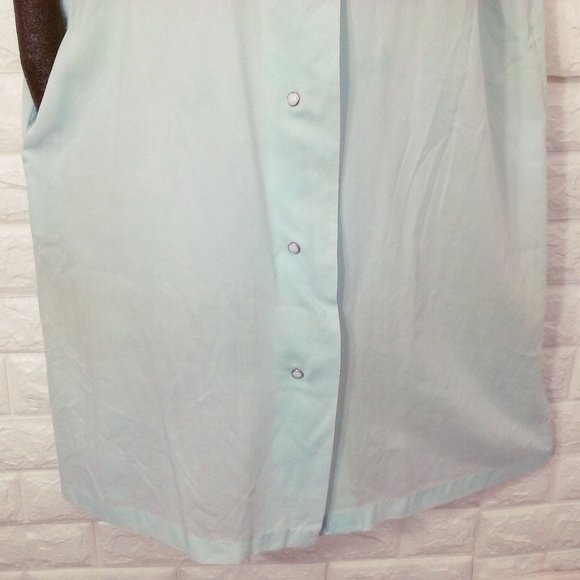 Vintage 60s Smart Time Dressing Gown Robe House Dress -12 Pocket Pearl Snaps - Picture 3 of 10